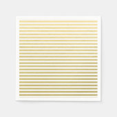 Imitate Gold Foil Weiße Streifen Muster Serviette (Vorderseite)