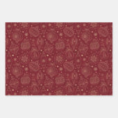 Imitate Gold Foil Xmas Baumdekoration Farbmuster Geschenkpapier Set (Vorderseite 3)