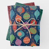 Imitate Gold Foil Xmas Baumdekoration Farbmuster  Geschenkpapier Set (Beispiel)