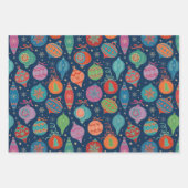 Imitate Gold Foil Xmas Baumdekoration Farbmuster Geschenkpapier Set (Vorderseite)