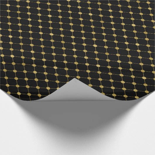 Imitate Gold Foot Dot Pattern Urlaubspapier Geschenkpapier (Ecke)