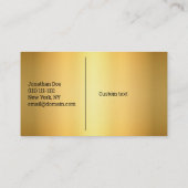 Imitate Gold Football Coach Business Card Visitenkarte (Rückseite)