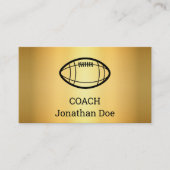 Imitate Gold Football Coach Business Card Visitenkarte (Vorderseite)