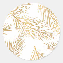 Imitate Gold Forelle Pinsel Holiday Sticker