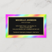 Imitate Gold Forelle Regenbogen Haartrockner Haart Visitenkarte (Rückseite)