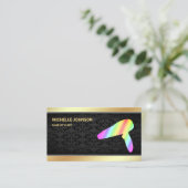 Imitate Gold Forelle Regenbogen Haartrockner Haart Visitenkarte (Stehend Vorderseite)