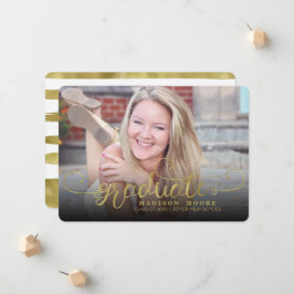 Imitate Gold Formal Script Graduate Announcement C Ankündigung