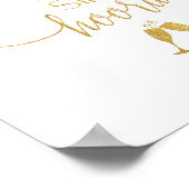 Imitate Gold Fossil Sip Hooray Cocktail Bar Signat Poster (Ecke)