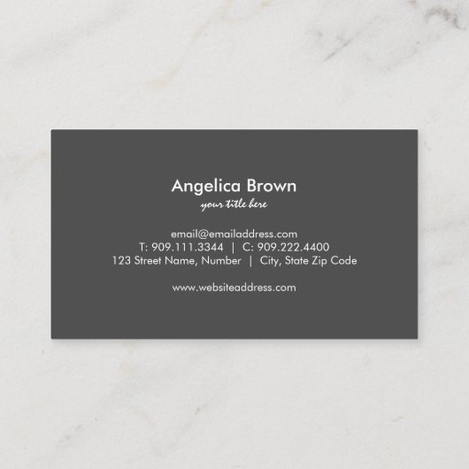 Imitate Gold Fossil Umbrella Business Card Visitenkarte (Rückseite)