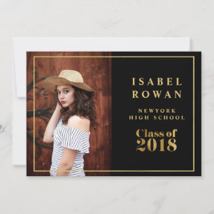 Imitate Gold Frame Abschluss 2018 Foto Einladung