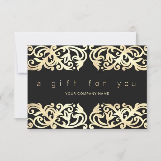 Imitate Gold Frame Glitzern Schwarzes Geschenkzert (Vorderseite)