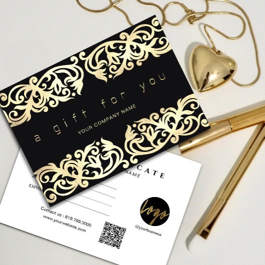 Imitate Gold Frame Glitzern Schwarzes Geschenkzert