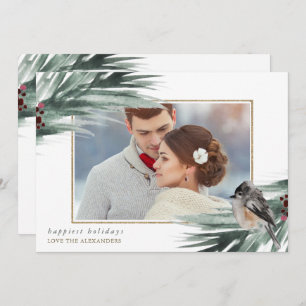 Imitate Gold Frame Happy Urlaub Wintergarten Feiertagskarte