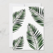 Imitate Gold Frame mit Palm Blätter Foto Save The Date (Rückseite)