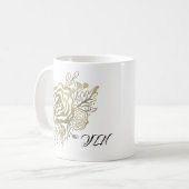 Imitate Gold Französische Rose Kaffeetasse (Vorderseite Links)