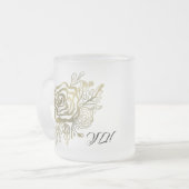 Imitate Gold Französische Rose Mattglastasse (Vorderseite Links)