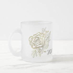 Imitate Gold Französische Rose Mattglastasse