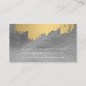 Imitate Gold gebürstet / Lederdruck Visitenkarte (Rückseite)