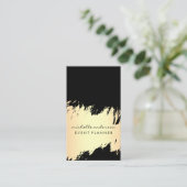 Imitate Gold gebürstet / schwarz Visitenkarte (Stehend Vorderseite)