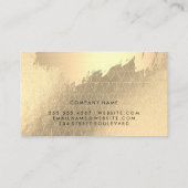 Imitate Gold gegossenes Metalltriangle-Muster Visitenkarte (Rückseite)