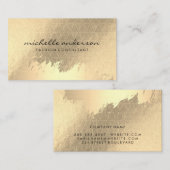 Imitate Gold gegossenes Metalltriangle-Muster Visitenkarte (Vorne/Hinten)