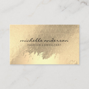Imitate Gold gegossenes Metalltriangle-Muster Visitenkarte