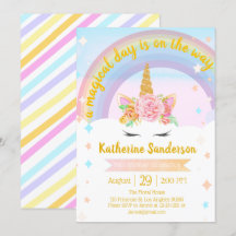 Imitate Gold Girls Magical Unicorn Regenbogen Gebu