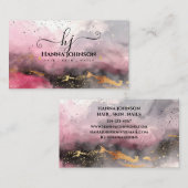 Imitate Gold Gitter Monogram Visitenkarte (Vorne/Hinten)