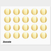 Imitate Gold Glamour Blank Template Elegant Runder Aufkleber (Blatt)