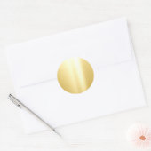 Imitate Gold Glamour Blank Template Elegant Runder Aufkleber (Umschlag)