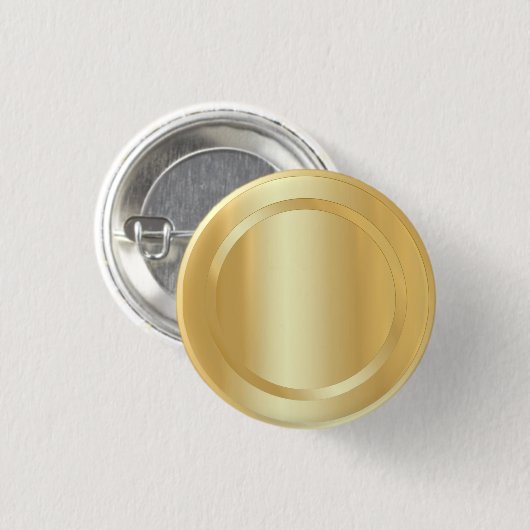 Imitate Gold Glamour Elegante Trendy Template Button (Vorne & Hinten)