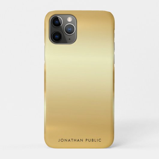 Imitate Gold Glamour Moderne moderne Vorlage Elega Case-Mate iPhone Hülle (Rückseite)