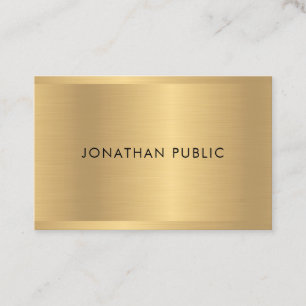 Imitate Gold Glamour Template Moderner Luxus Visitenkarte