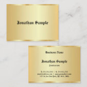 Imitate Gold Glamour Vorlage Alter Text Personalis Visitenkarte (Vorne/Hinten)