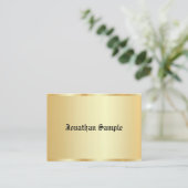 Imitate Gold Glamour Vorlage Alter Text Personalis Visitenkarte (Stehend Vorderseite)