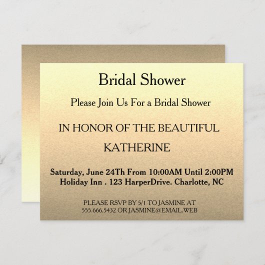 Imitate Gold Glittering Fab Confetti Glitzern Dots Einladung (Vorne/Hinten)