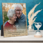 Imitate Gold Glitzer 50. Hochzeitstag Foto Fotoplatte (Seite)