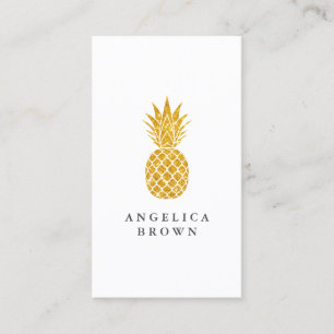 Imitate Gold Glitzer Ananas Business Card Visitenkarte