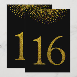 Imitate Gold Glitzer auf der Black Tischnummer Car