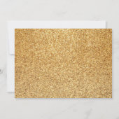 Imitate Gold Glitzer Baubles Red Christmas Einladung (Rückseite)