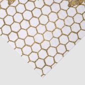 Imitate Gold Glitzer Bees Gold Hexagon Beehive Seidenpapier (Detail)