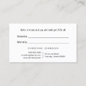 Imitate Gold Glitzer Biene auf schwarzer Referenzk Visitenkarte (Rückseite)