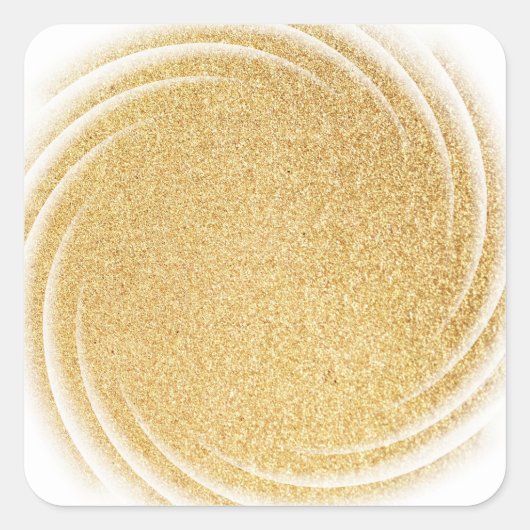 Imitate Gold Glitzer Blank Template Glamour Classi Quadratischer Aufkleber (Vorderseite)