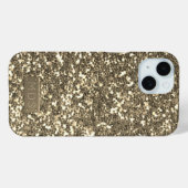 Imitate Gold Glitzer Blenden Sparkle Monogramm Case-Mate iPhone Hülle (Rückseite (Horizontal))