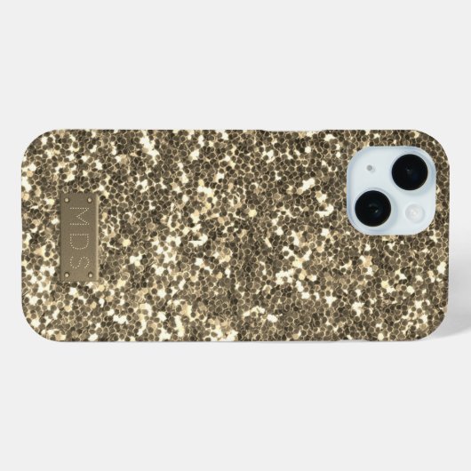 Imitate Gold Glitzer Blenden Sparkle Monogramm Case-Mate iPhone Hülle (Rückseite (Horizontal))