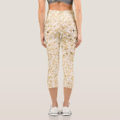 Imitate Gold Glitzer Capri Leggings (Rückseite)