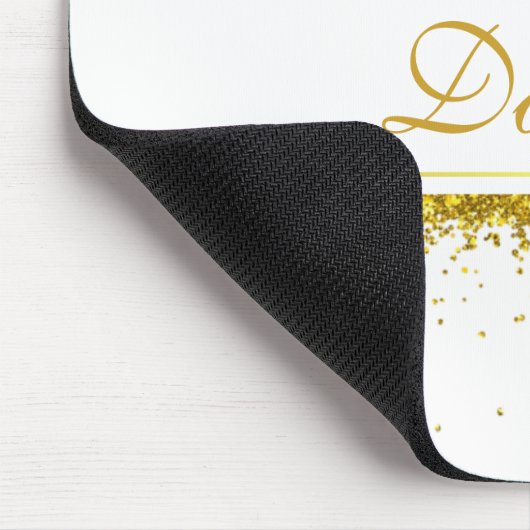Imitate Gold Glitzer Confetti Name - Mousepad (Ecke)