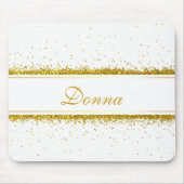 Imitate Gold Glitzer Confetti Name - Mousepad (Vorne)
