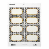 Imitate Gold Glitzer Damask Blumenmuster Business (Vorne)