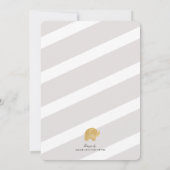 Imitate Gold Glitzer Elephant Gray Baby Dusche ein Einladung (Rückseite)